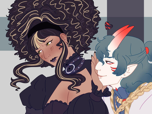 Shuten Douji &amp; Carina (Characters belong to @miriasuu)