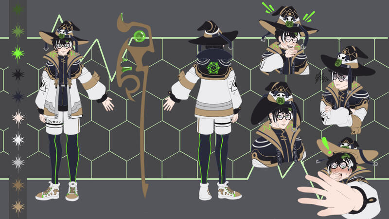 Aiden button - original design by Matsushima_QwQ